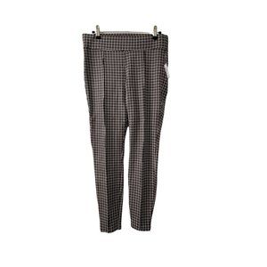 OLD NAVY Black and Tan Checkered High Rise Stretchy Dress Pants NWT 1031